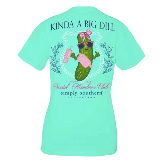 Simply Southern Ladies Big Dill Sea Green Short Sleeve T-Shirt SS-BIGDILL-SEA