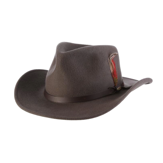 Outback Men's Dakota Grey Wool Felt Hat DF6-GREY