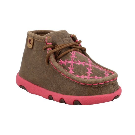Twisted X Infant Girls Bomber & Pink Chukka Driving Moc ICA0037