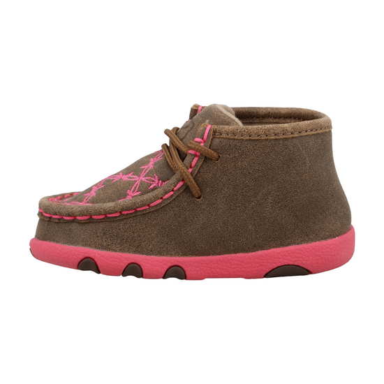 Twisted X Infant Girls Bomber & Pink Chukka Driving Moc ICA0037