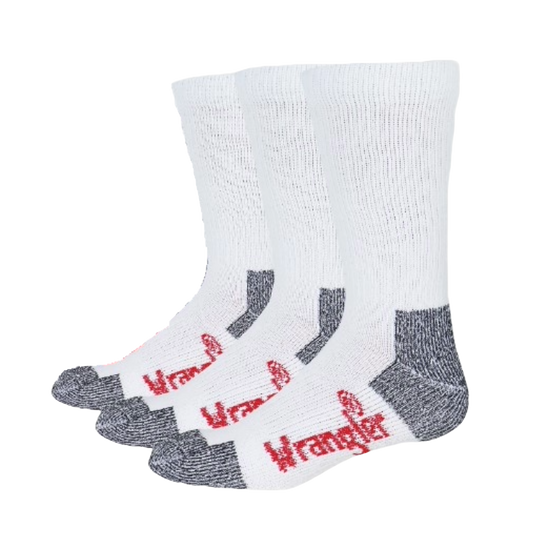 Wrangler® Riggs Men's White Ultra-Dri Work Boot Socks - 3 Pack - 3/72435-1000
