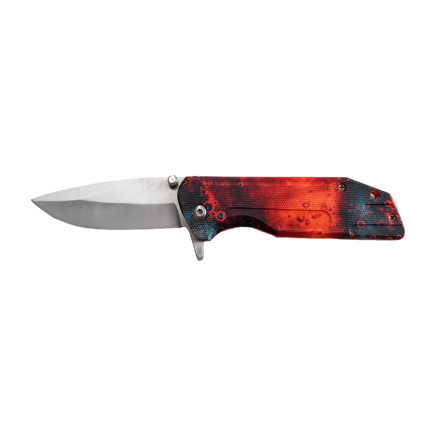 Circle SH Cutlery Blue & Red Folding Knife CSH-P3