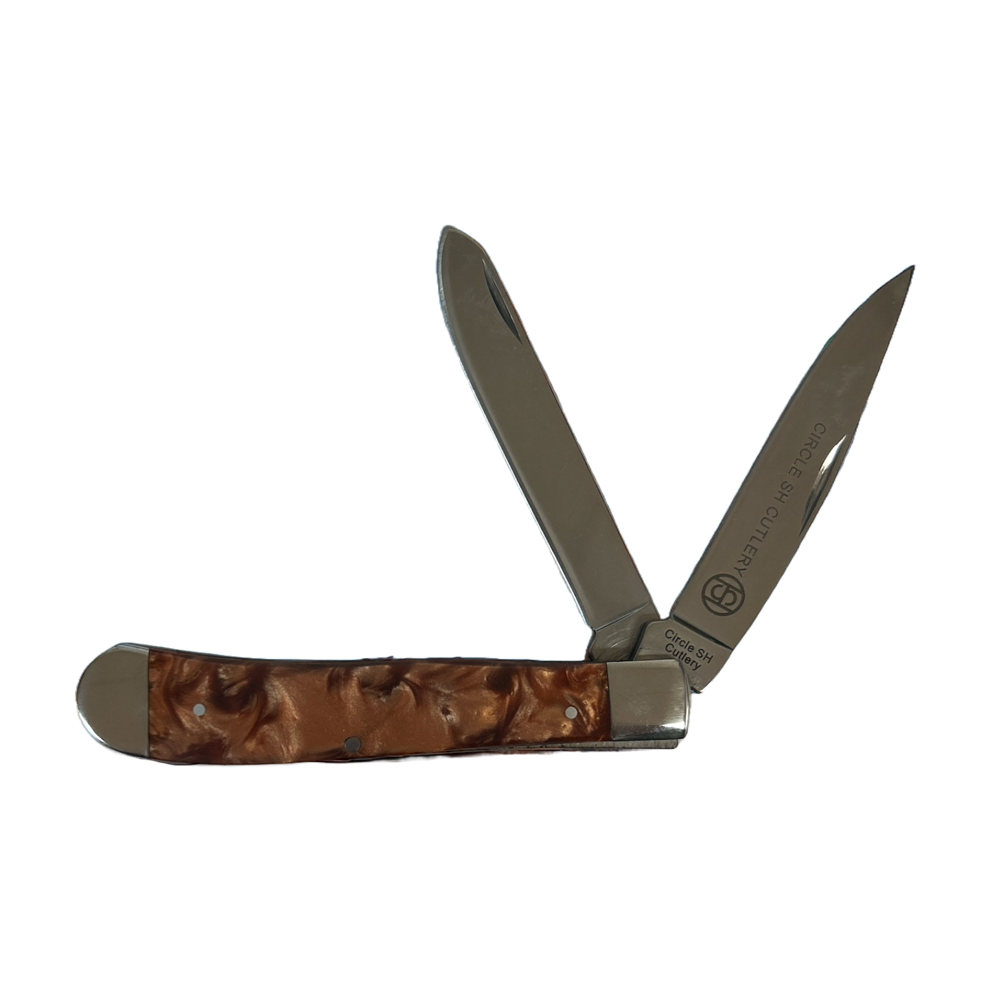 Circle SH Cutlery Copper Marble Trapper Knife OK322