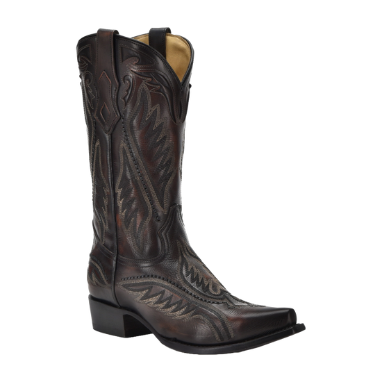 Corral Men's Woven & Inlay Dark Brown Western Boots C4150