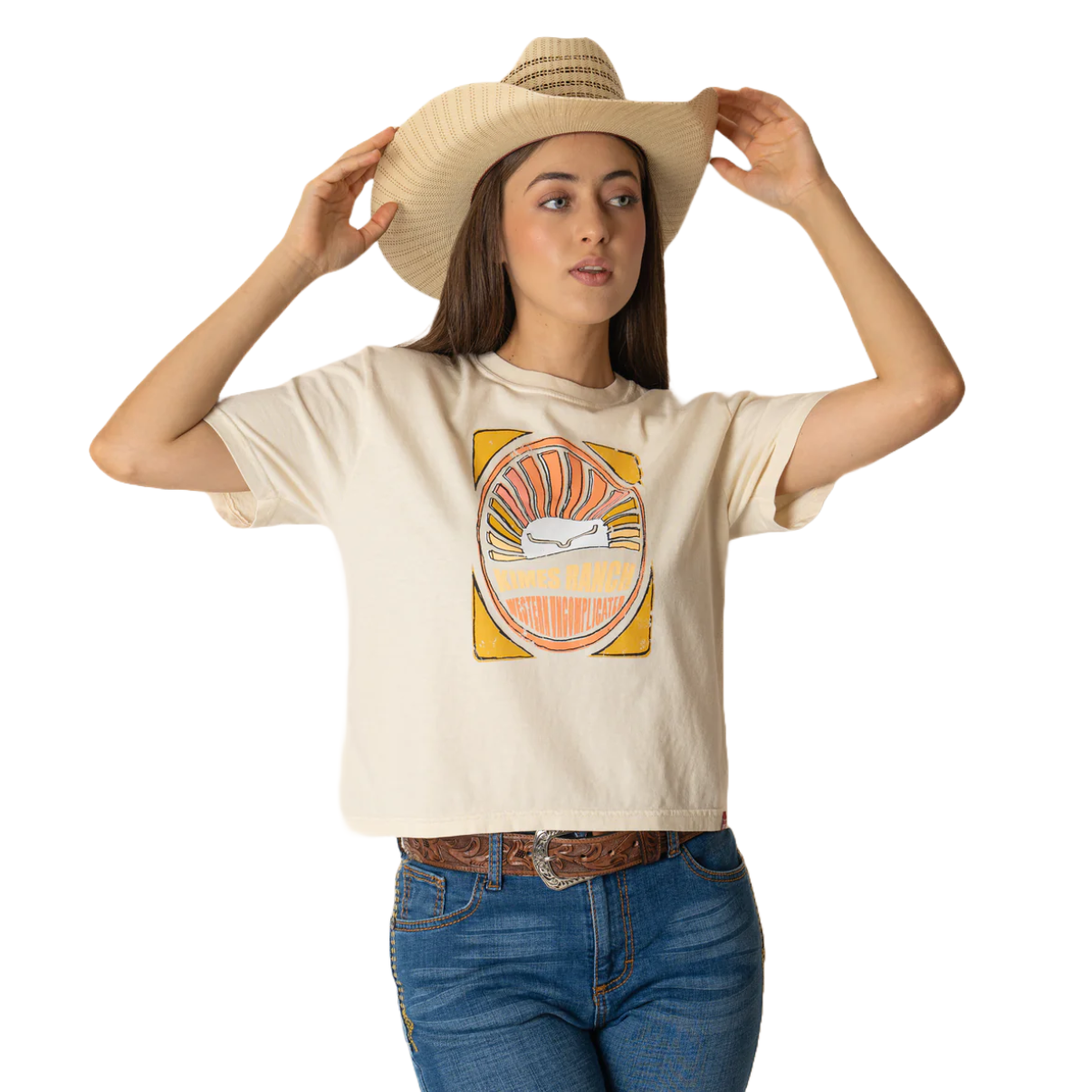 Kimes Ranch Ladies Laurel Canyon Graphic Ivory T-Shirt S24W12S3A2C0E5