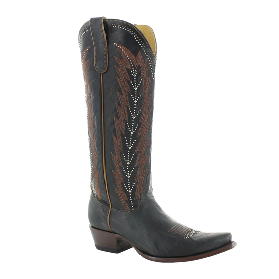 Old Gringo Ladies Karmina Stud Black Snip Toe Western Boots YL614-2