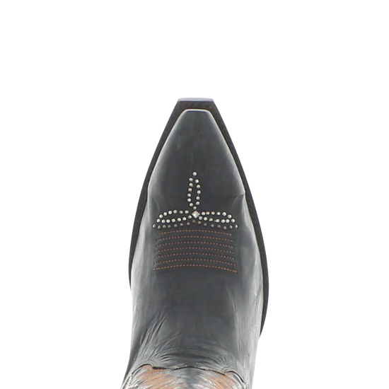 Yippie Ki Yay Ladies Karmina Black Snip Toe Studs Boots YL614-2