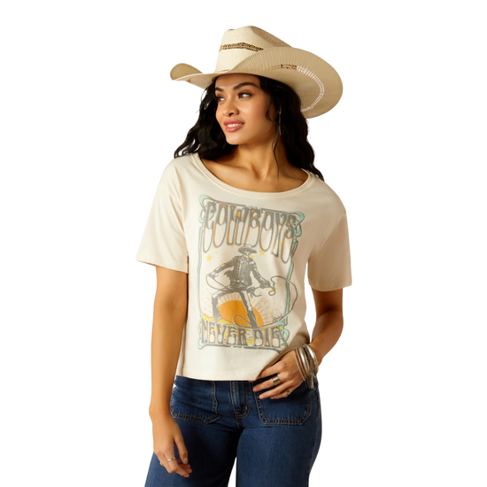 Ariat Ladies Cowboys Never Die Natural T-Shirt 10058554
