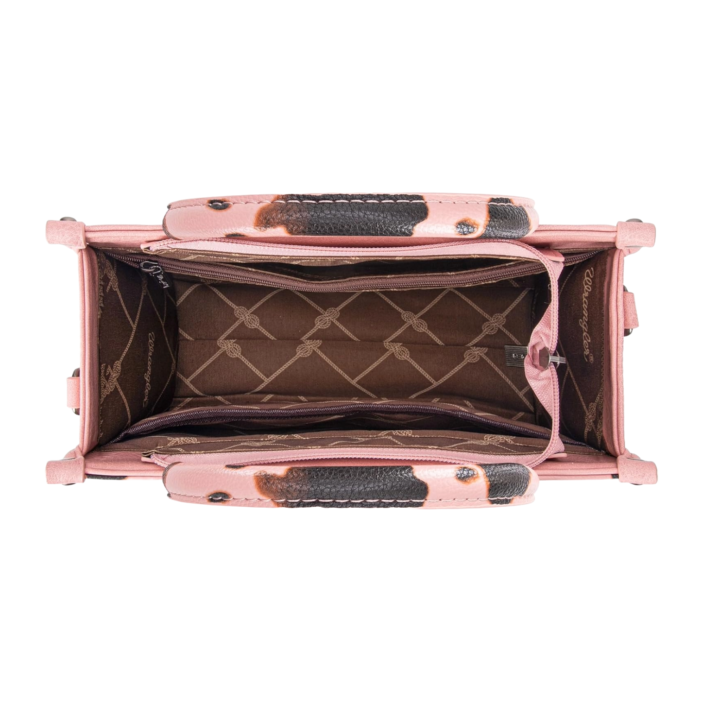 Wrangler Ladies Cow Print Concealed Carry Pink Tote Bag WG133-8120SPK