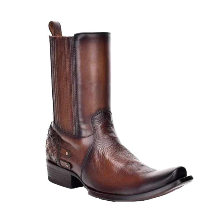 Cuadra Men's Studded Honey Brown Western Boots CU406