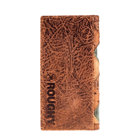 Hooey Ouray Ostrich  Brown & Turquoise Rodeo Wallet RW009-BRTQ