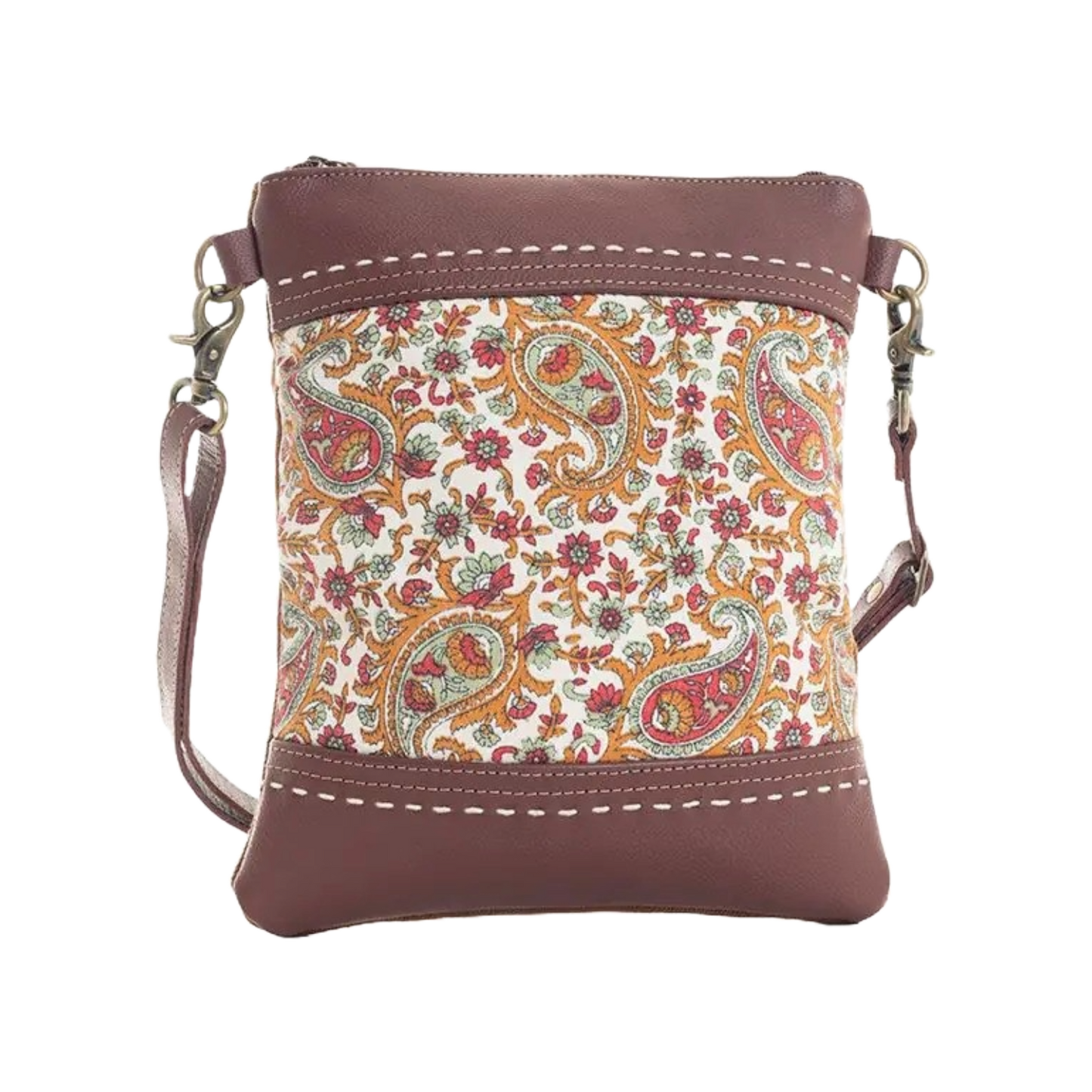 Myra Bag Ladies Paisley Pointe Brown Crossbody Bag S-9574