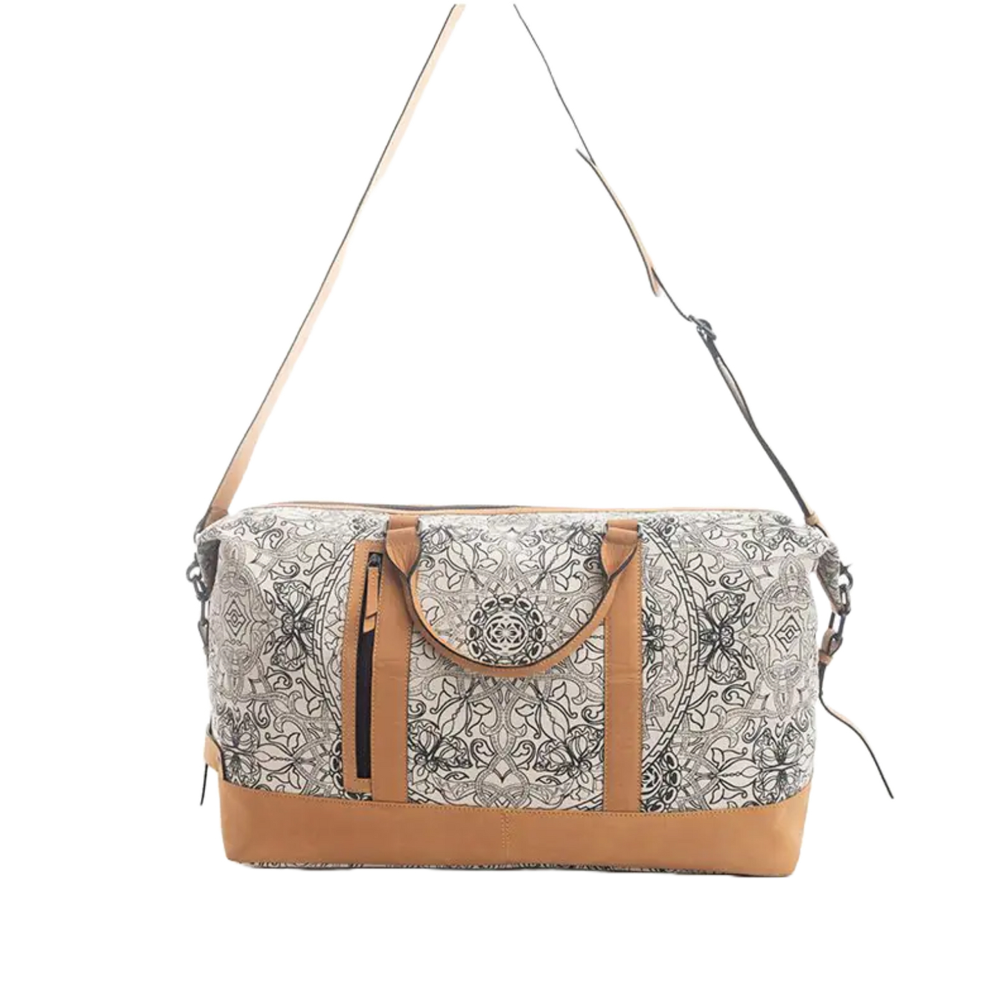 Myra Bag Ladies Paledonia Medallion Cream & Black Duffle Bag S-9795