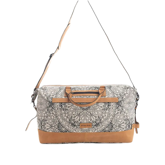 Myra Bag Ladies Paledonia Medallion Cream & Black Duffle Bag S-9795