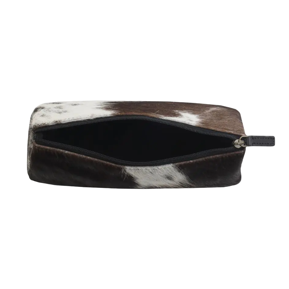 Myra Bag Ladies Silky Slayer Leather & Hairon Black Pouch S-2700