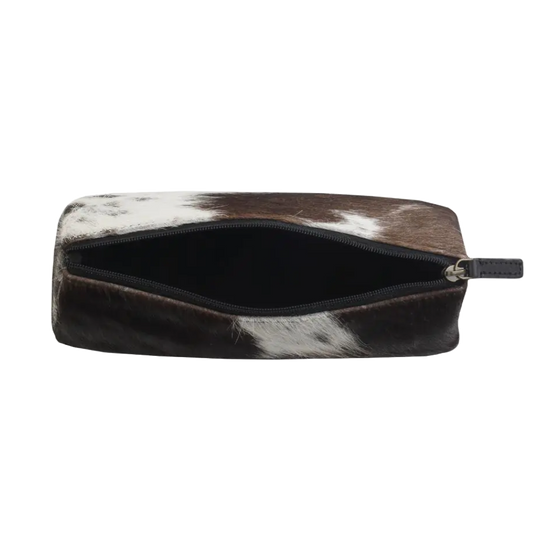 Myra Bag Ladies Silky Slayer Leather & Hairon Black Pouch S-2700