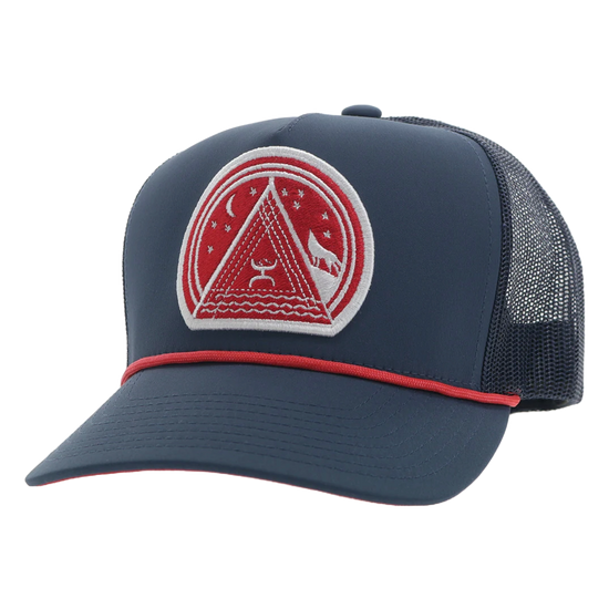 Hooey Music Red & White Logo 5-Panel Navy Trucker Hat 2440T-NV