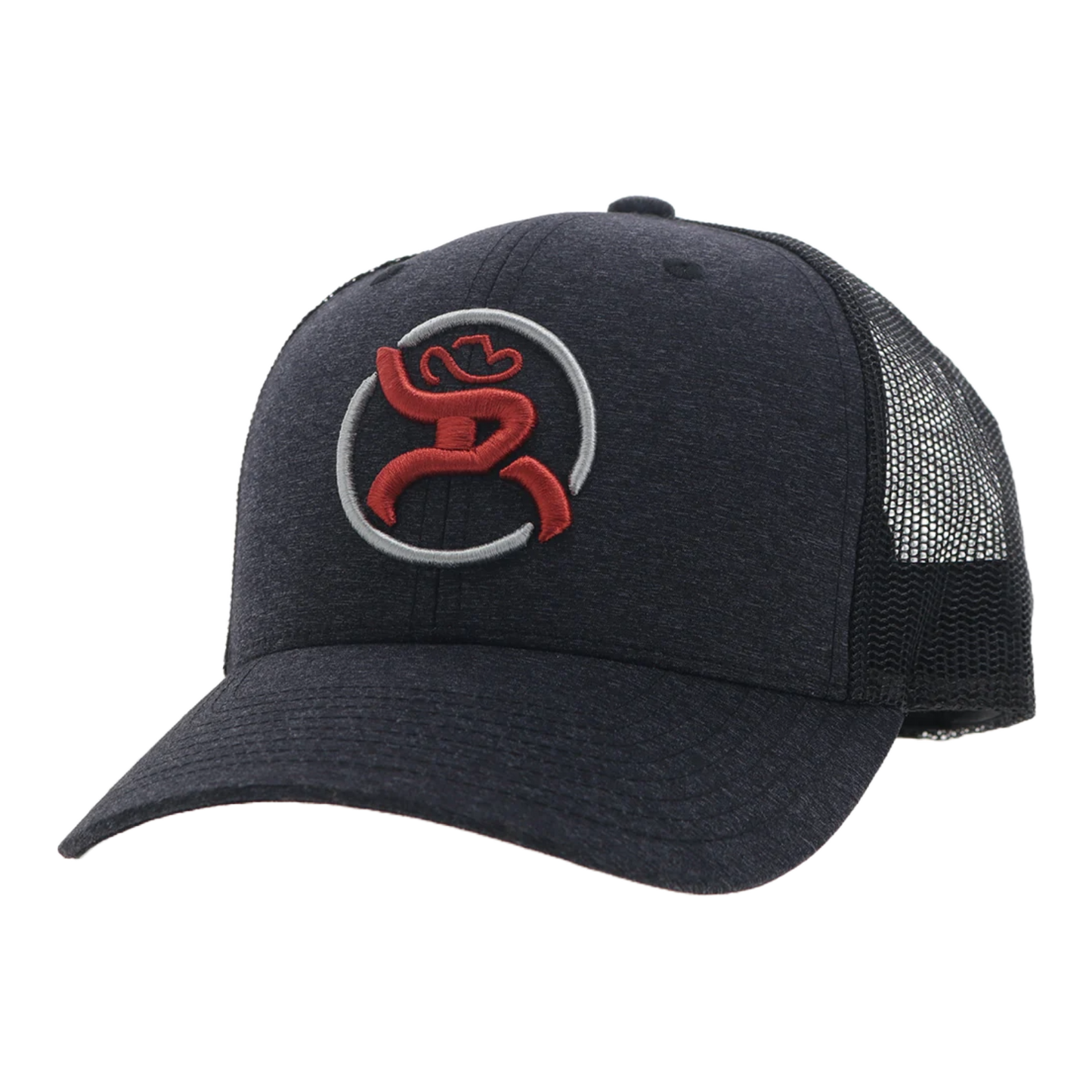 Hooey Strap Roughy Charcoal Black Snapback Hat 4031T CHBK