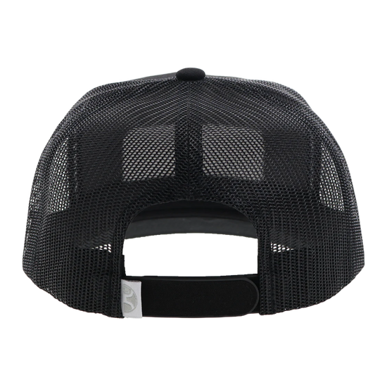 Hooey 'Loop" Orange Rectangle Patch 5 Panel Black Trucker Cap 2459T-BK