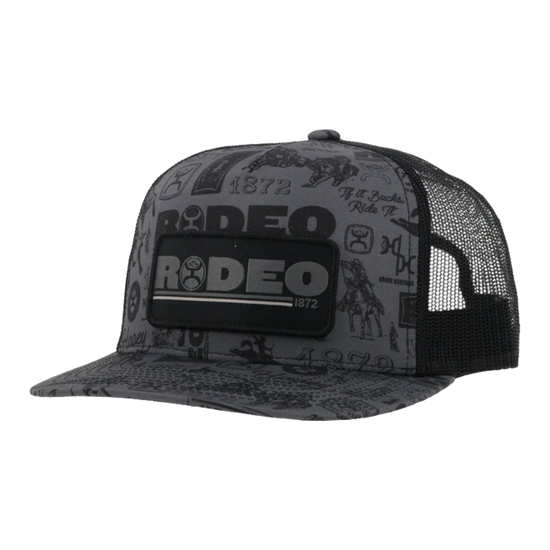 Hooey "Rodeo" Patterned Black Snapback Hat 2453T-BK