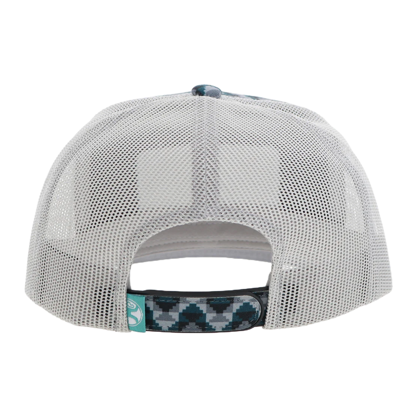 Hooey 'Lakota' Rectangular Patch Teal & Grey Trucker Cap 2448T-TLGY