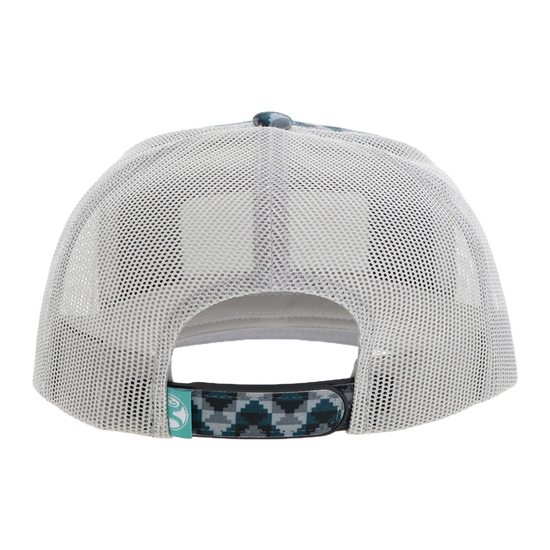Hooey 'Lakota' Rectangular Patch Teal & Grey Trucker Cap 2448T-TLGY