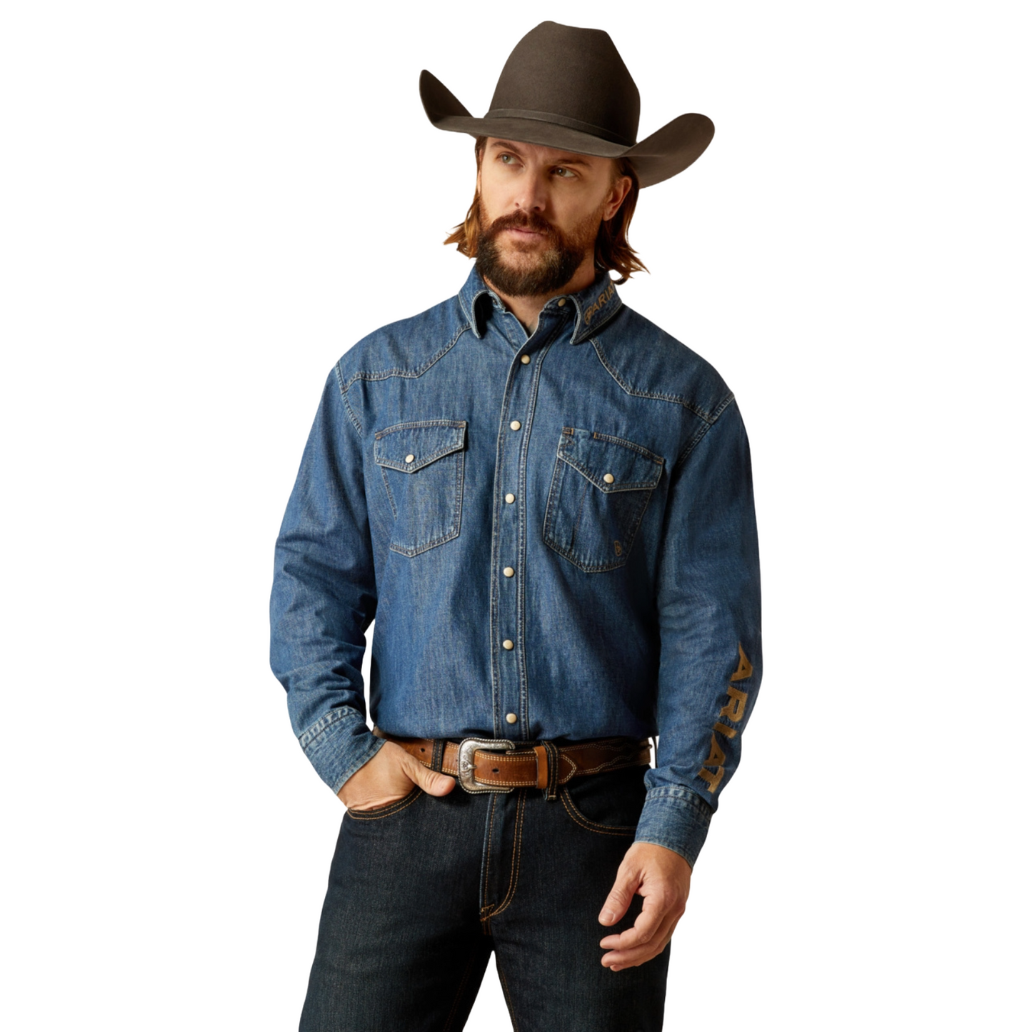 Ariat Men's Team Denim Long Sleeve Shirt 10051867