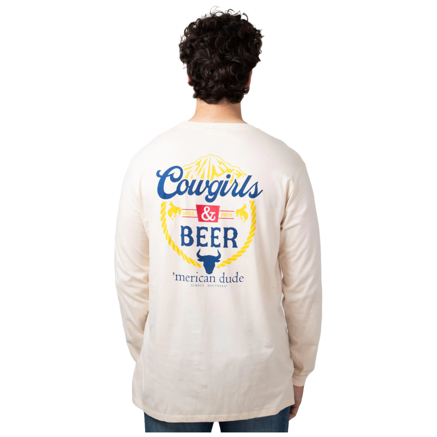 Simply Southern Men's Tan Cowgirls Whisper T-Shirt MN-LS-COWGIRLS-WHISPER