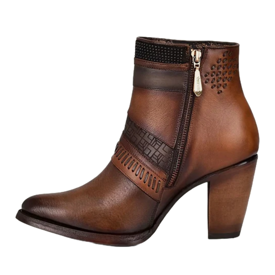Cuadra Ankle Engraved Honey Bootie - Women Boots Booties Honey 8 Cuadra Ankle Engraved Honey Bootie - Women Boots Booties Honey 8