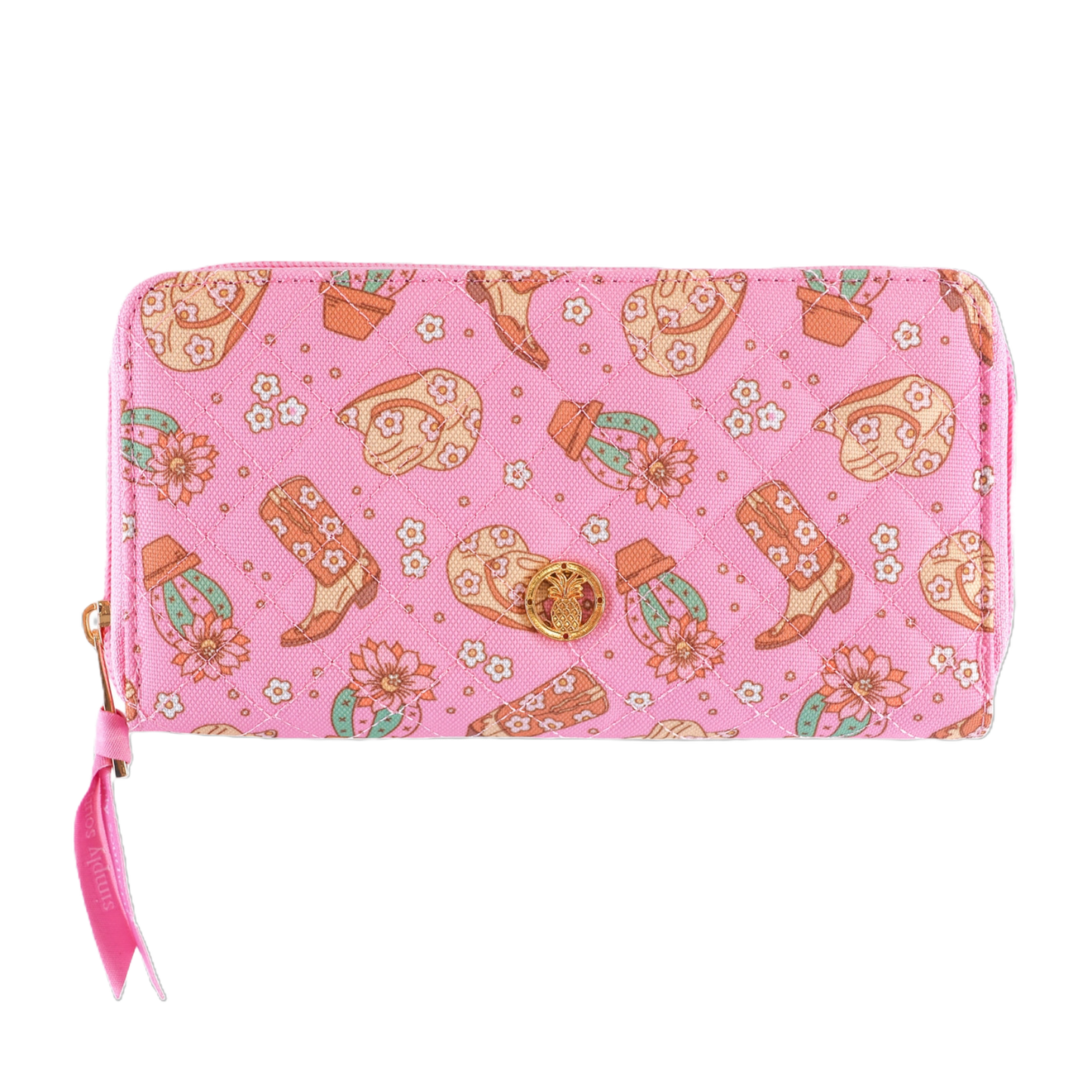 Simply Southern Ladies Western Pink Wristlet Wallet 0224-BAG-PHNWLT-WSTRN