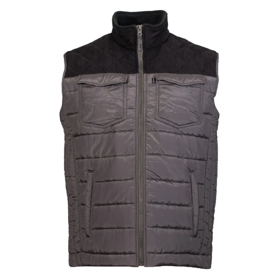 Hooey Men's Packable Grey Body & Charcoal Yoke Vest HV097GYCH