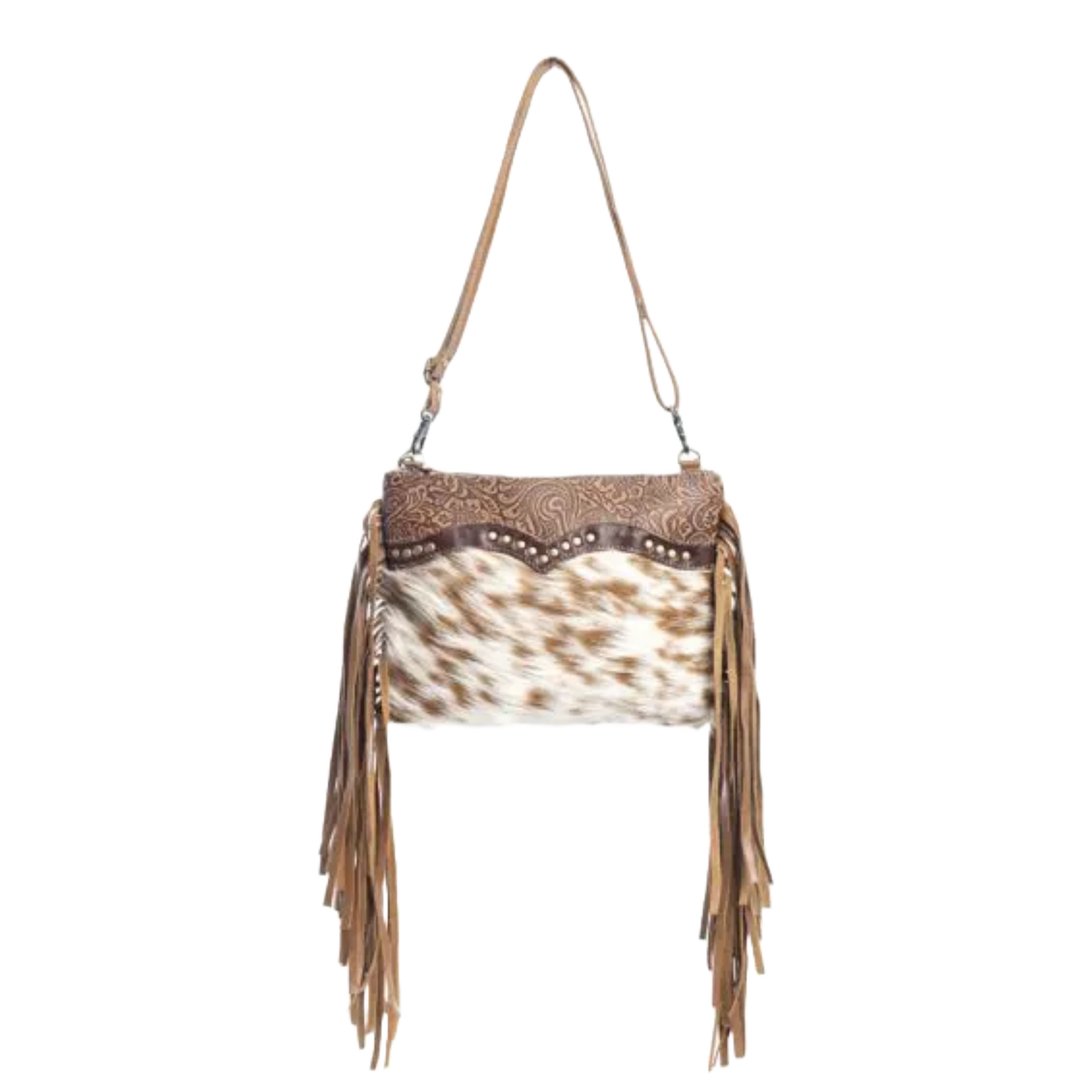 Myra Bag Ladies Mescalaro Western Light Leather & Hairon Crossbody Bag S-9902