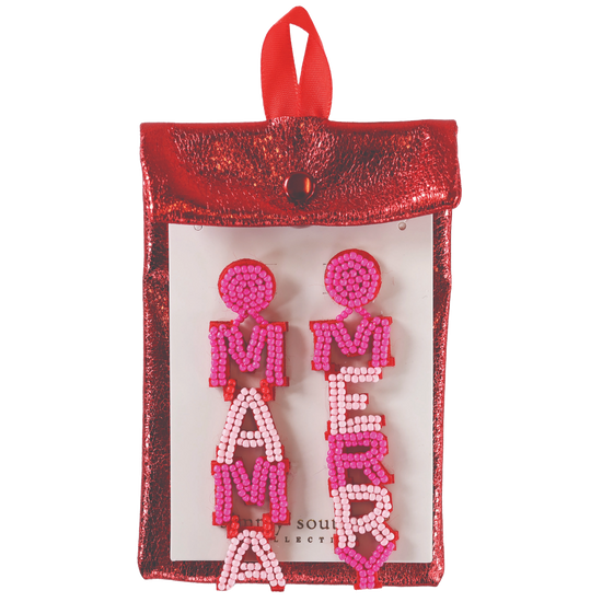 Simply Southern Ladies Merry Mama Earrings 0224-JWL-EAR-ST-HOL-MERRYMAMA