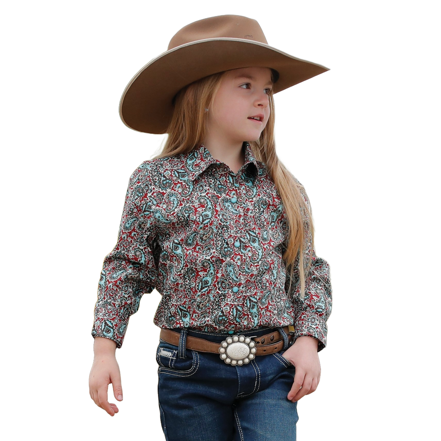 Cruel Girls Long Sleeve Print Western Shirt CTW8040005