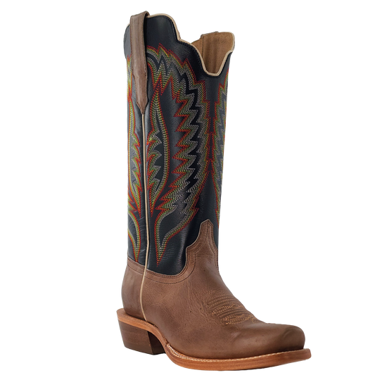 R.Watson Men's Black Coffee & Sand Dune Cowhide Leather Boots WR0005-1