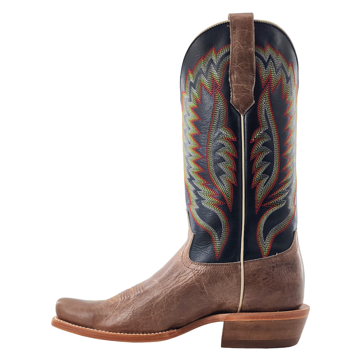 R.Watson Men's Black Coffee & Sand Dune Cowhide Leather Boots WR0005-1