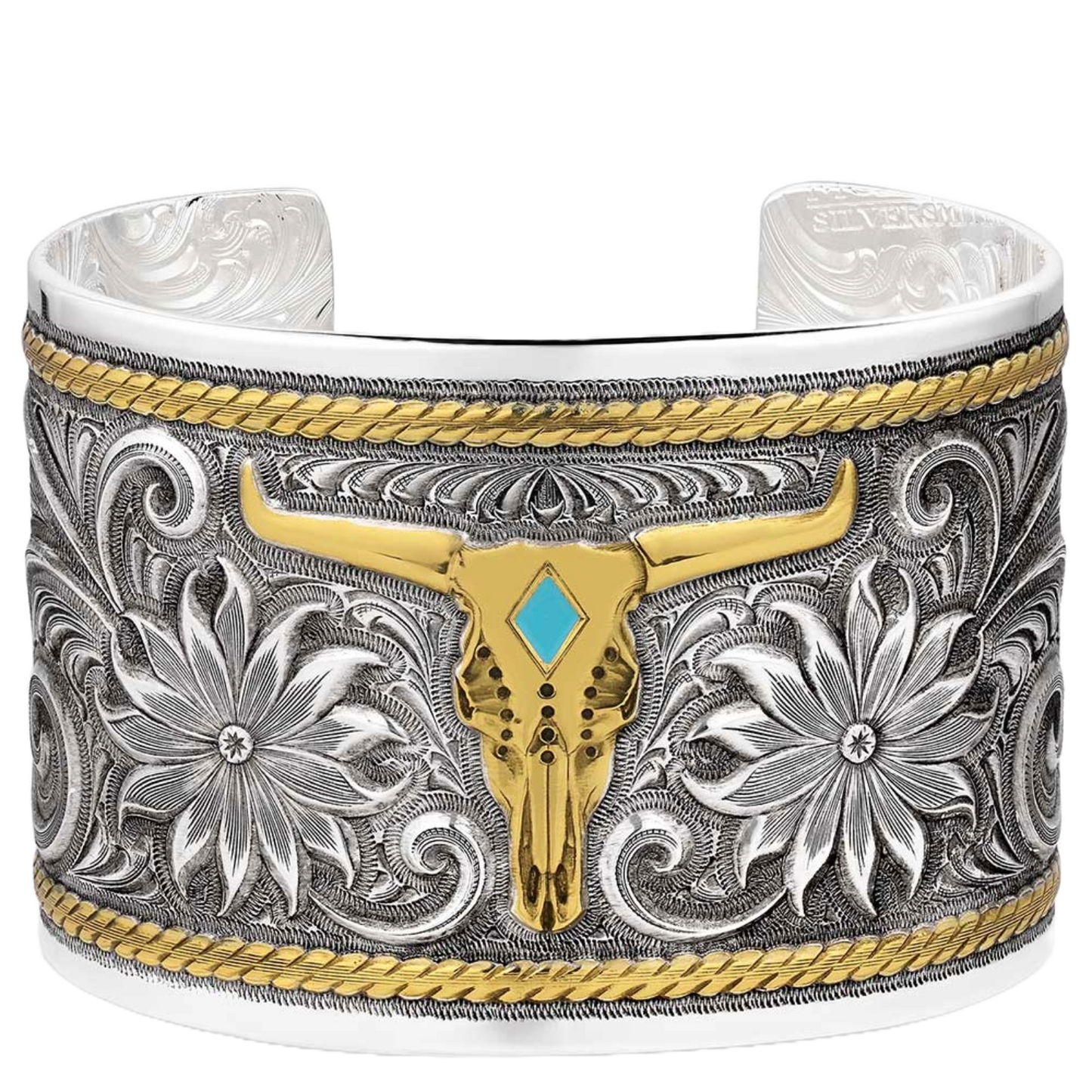 Montana Silversmiths Ladies Meadow Majesty Silver Cuff Bracelet BC1626RTG