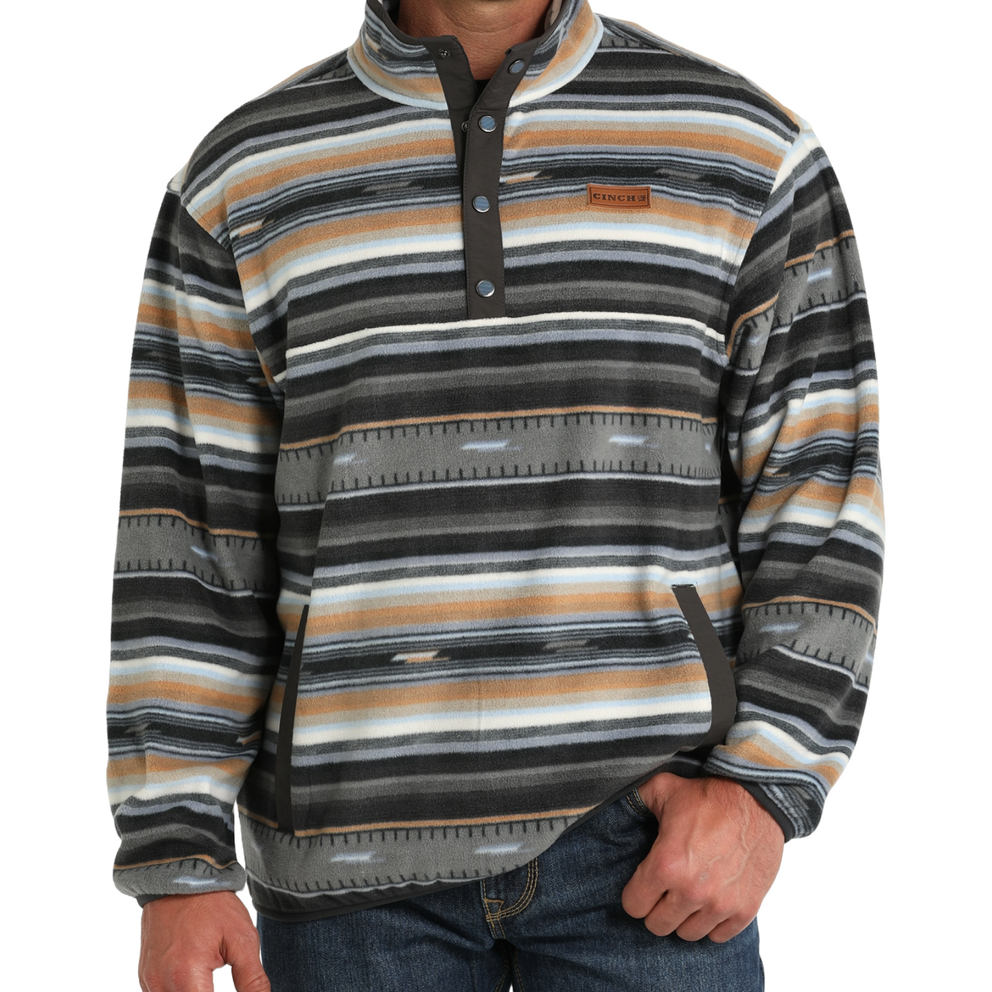 Cinch Men's Multi Color Printe Fleece Pullover Sweatshirt MWK1514024