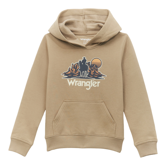 Wrangler Boy's Western Graphic Trech Coat Tan Hoodie 112354243