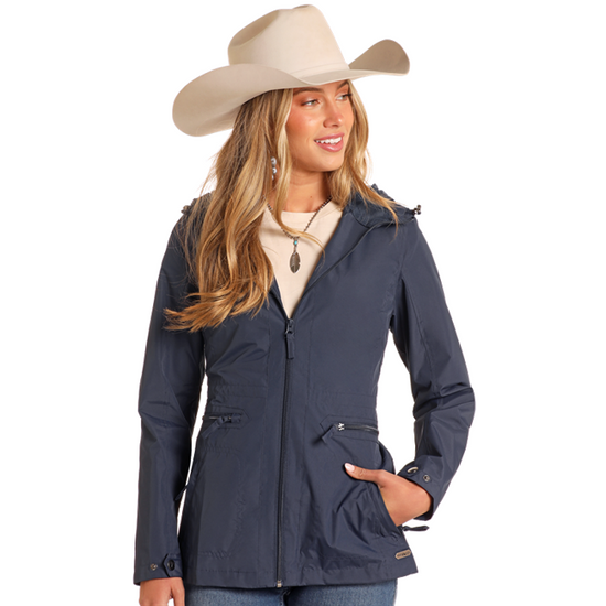 Powder River Outfitters Ladies Navy Windbreaker Jacket DW92C04160