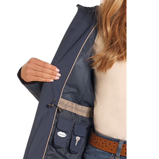 Powder River Outfitters Ladies Navy Windbreaker Jacket DW92C04160