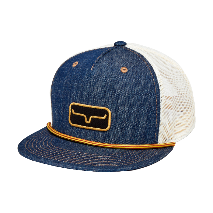 Kimes Ranch Men's Workhard Denim Blue Trucker Hat UHA0000029-DENIM
