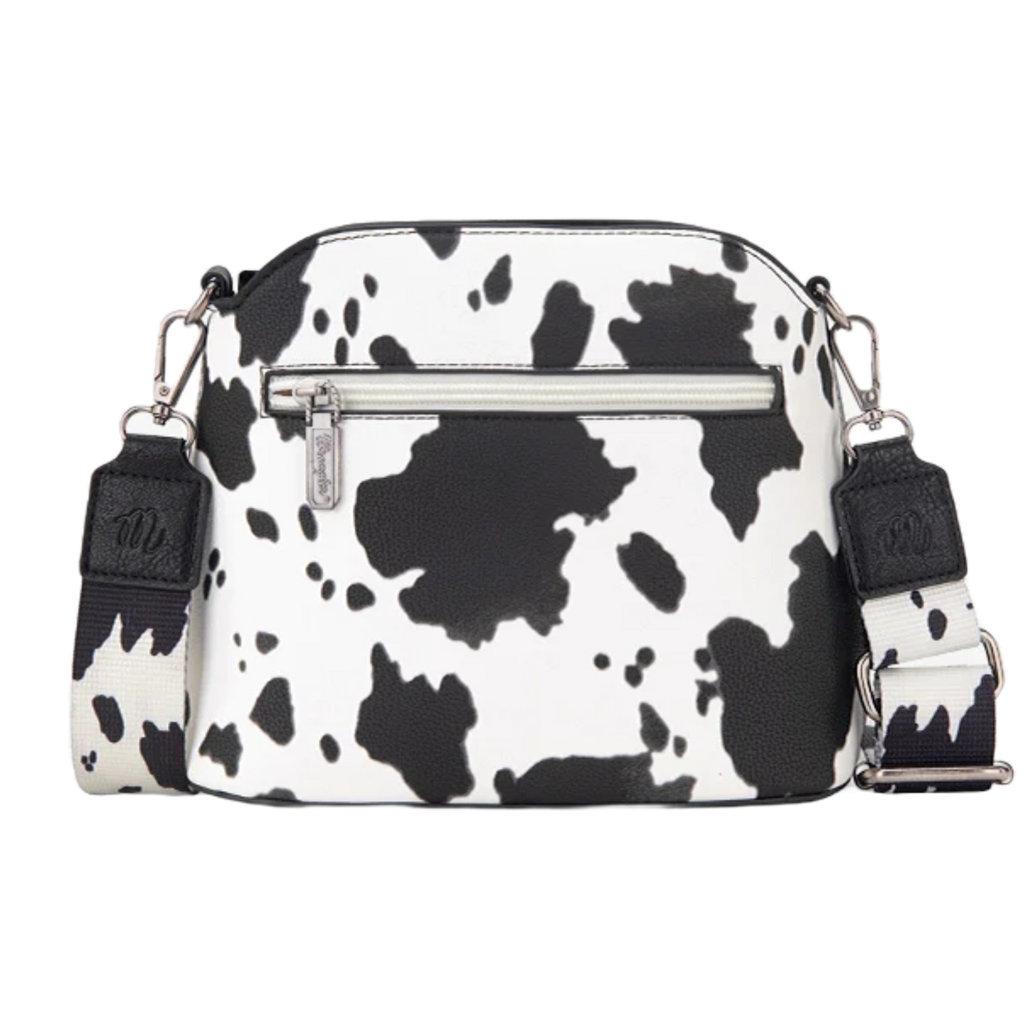 Wrangler Ladies Zippered Cow Print Black Crossbody Bag WG133-213BK