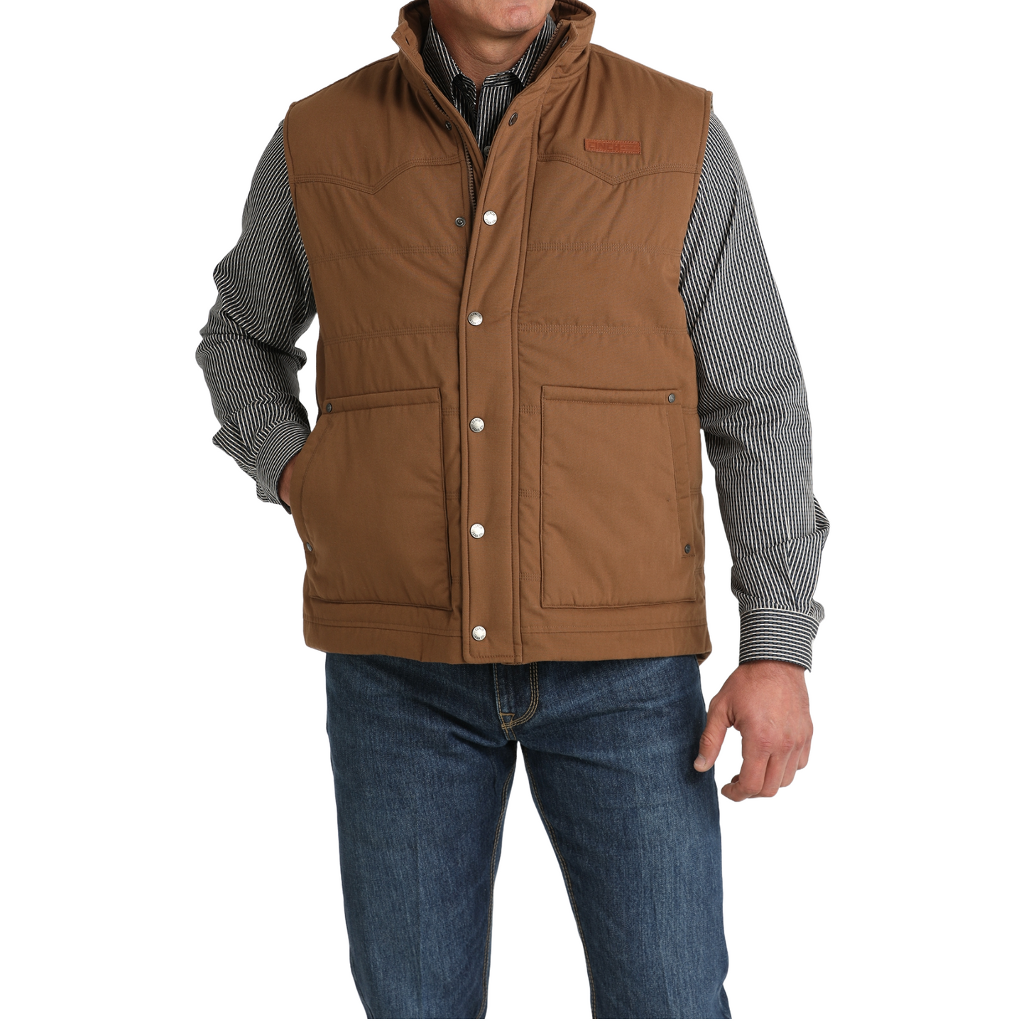 Cinch Men's Quilted Brown Vest MWV1902002