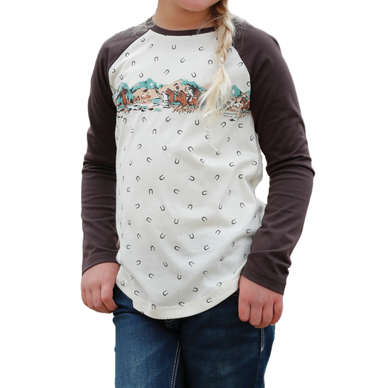 Cruel Girls Raglan Long Sleeve Cream Shirt CTK3550012