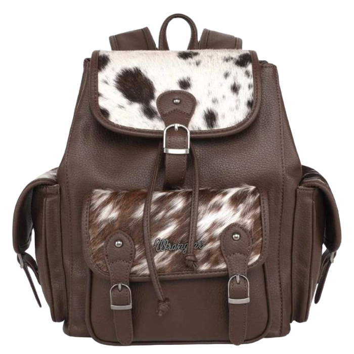 Wrangler Ladies Hair-On Cowhide Coffee Backpack WG12-9110CF