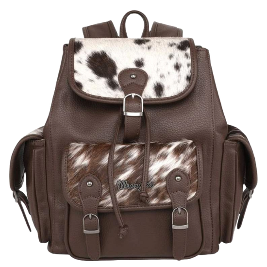 Wrangler Ladies Hair-On Cowhide Coffee Backpack WG12-9110CF