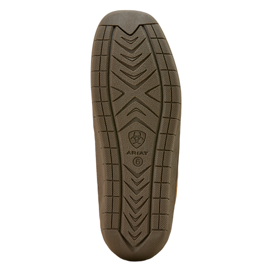 Ariat Ladies Dorothea Western Cow Print Brown Ankle Moccasin Slipper AR4421-220