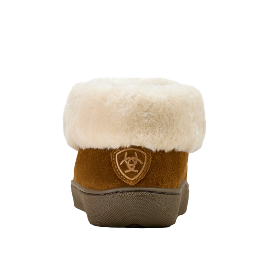 Ariat Ladies Dorothea Western Cow Print Brown Ankle Moccasin Slipper AR4421-220