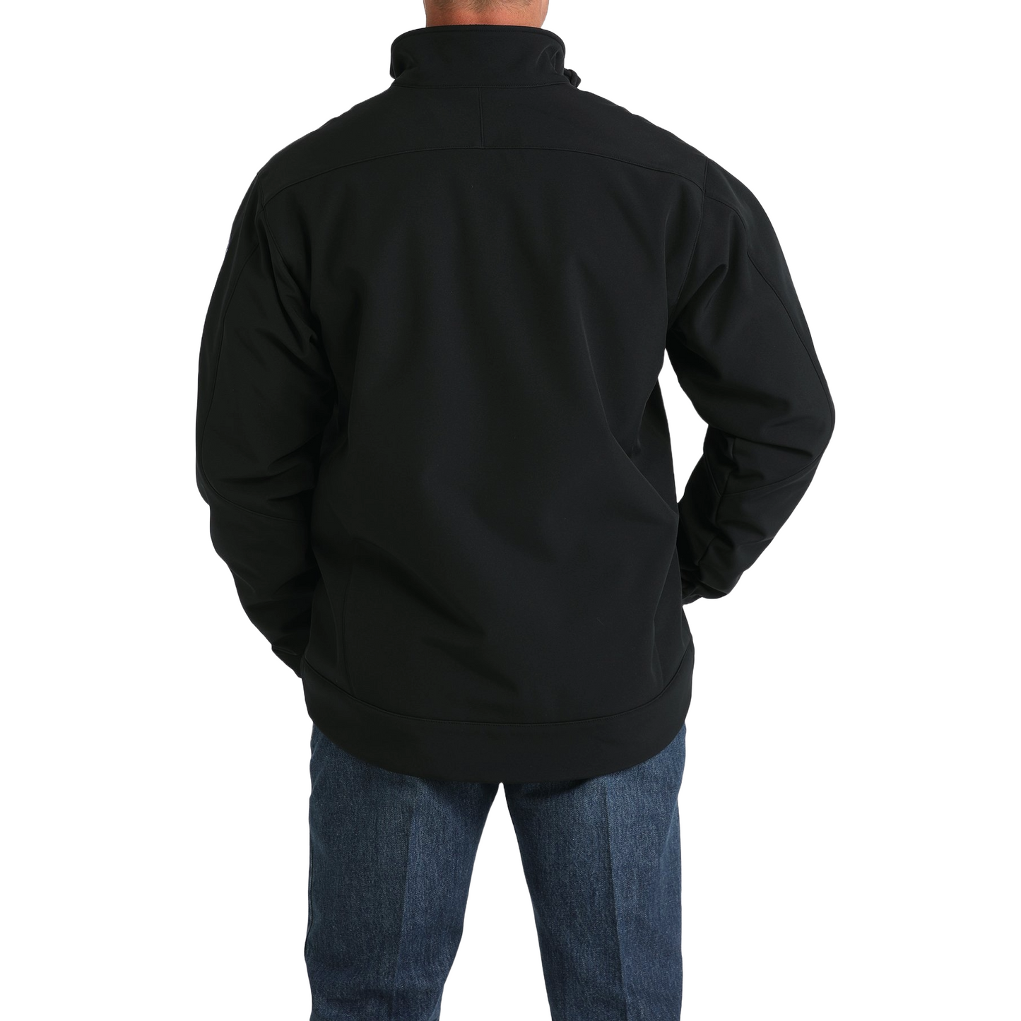 Cinch Men's Solid Bonded Logo Printed Black Jacket MWJ1567011